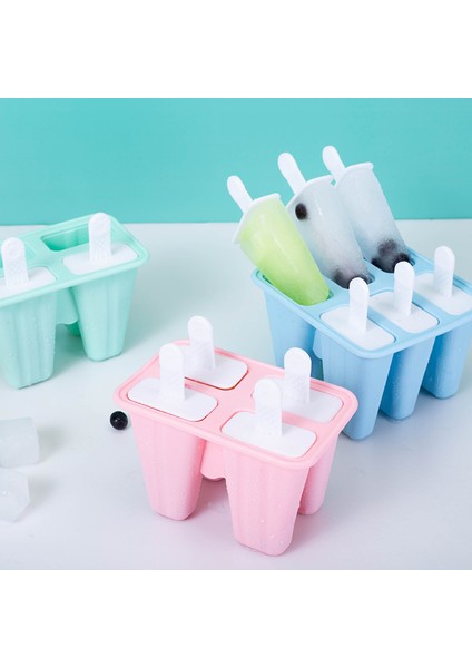 Elips 3 Stili Gıda Güvenli Silikon Dondurma Kalıpları 6 Hücreli Dondurulmuş Buz Küpü Kalıpları Popsicle Yapıcı Kendin Yap Dondurucu Lolly Kalıbı Ücretsiz Çubuklarla (Yurt Dışından)
