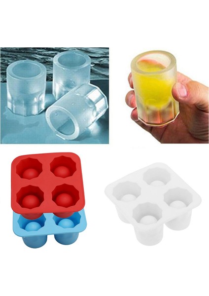 Mavi Stil Xxxl Buz Kupası Küp Tepsi Kalıp Yapıcı Buz Shot Bardak Kalıp Yenilik Hediyeler Buz Küpü Tepsi Yaz Içecek Aracı Buz Shot Bardak Kalıbı (Yurt Dışından) fiyatları
