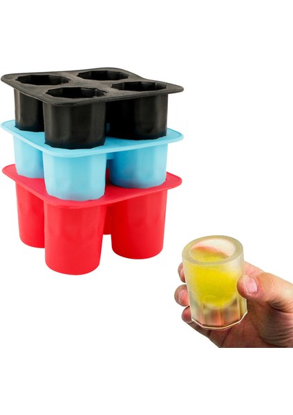 Mavi Stil Xxxl Buz Kupası Küp Tepsi Kalıp Yapıcı Buz Shot Bardak Kalıp Yenilik Hediyeler Buz Küpü Tepsi Yaz Içecek Aracı Buz Shot Bardak Kalıbı (Yurt Dışından) fırsatları