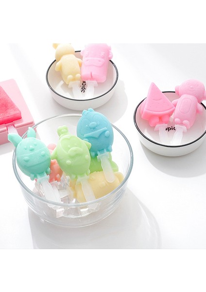 Pembe Tarzı Seviyorum Kapaklı Silikon Hayvan Şekilli Dondurma Kalıbı - Buz Kalıpları ve Şekerleme Araçları Için Popsicle Kalıbı (Yurt Dışından) indirimleri