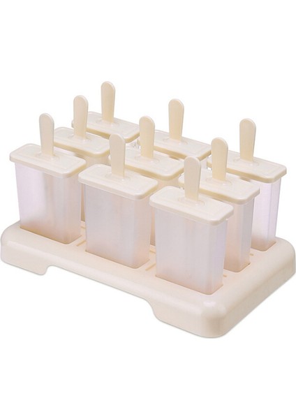 Bej Tarzı Sıcak 9 Izgara Kendin Yap Dondurma Boru Kalıpları Dondurulmuş Buz Loly Kalıbı Mutfak Pişirme Araçları Dondurma Kalıpları (Yurt Dışından)