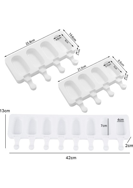 Mini Tarz 8 Hücreli Dondurma Makinesi Silikon Dondurma Kalıbı Gıda Güvenli Popsicle Yapıcı Kendi Yapımı Dondurucu Dondurma Kalıbı Ev Dondurma Araçları (Yurt Dışından) indirimleri