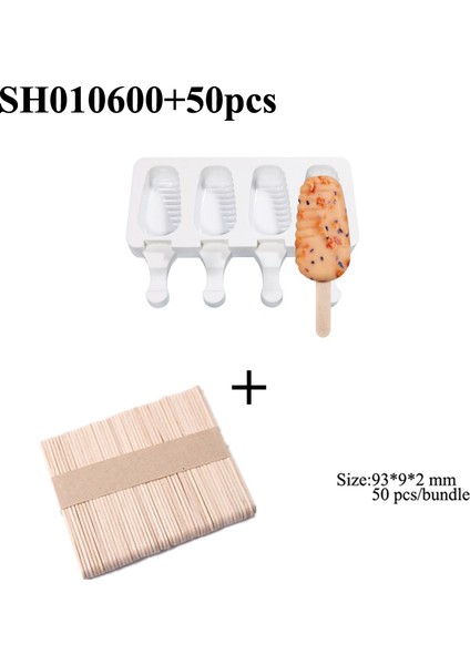 SH010600-50 Çubuk Stili Noel Ağacı Tatlı Araçları Buzlu Kek Kalıbı Yazlık Silikon Buzlu Şerbet Kalıpları ve Çubukları Mutfak Dondurma Kalıpları (Yurt Dışından)