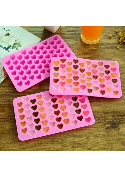 Pembe Tarzı 55 Kafes Kalp Şekilli Dondurma Tepsisi Sevimli Kendin Yap Silikon Dondurma Yapıcı Çikolata Pişirme Şeker Sabun Kalıp Mutfak Pişirme Aracı (Yurt Dışından) indirimleri