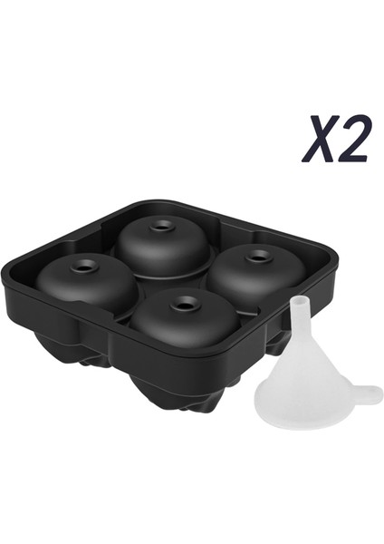 2 Adet Tarzı 6X6X2.3 Inç 4 Hücreli Büyük Silikon Buz Küpü Yapım Kalıbı - Kolay Çıkarılabilir Gül Şekilli Buz Küpü Kalıpları (Yurt Dışından)