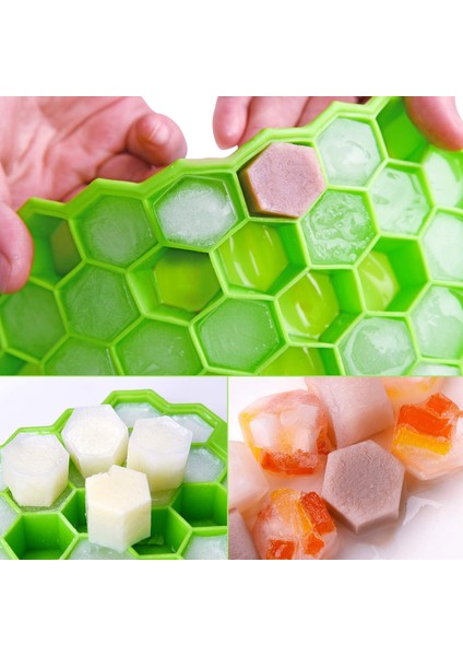 Sarı Stil Xl Beden Yeniden Kullanılabilir, Çıkarılabilir Silika Jel Buz Blok Kalıbıyla Küçük Kare Buz Blok Yapımı Dıy Buz Kalıbı Tray - (Yurt Dışından)