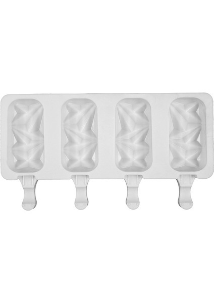 4 Boşluk Aşk Stili Silikon Dondurma Kalıbı Kendin Yap Ekolojik Popsicle Kalıbı Mousse Tatlı Dondurucu Meyve Suyu Dondurma Küpü Tepsisi Fıçı Yapıcı Kalıp (Yurt Dışından)