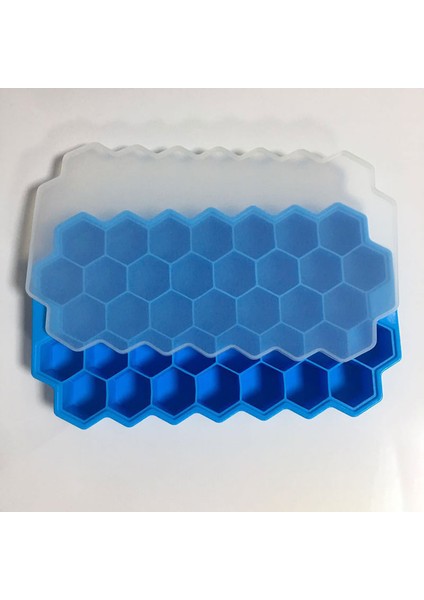 Deepblue Stili Kapaklı Silikon Balpeteği Dondurma Kalıbı Buz Küpü Tepsisi Bpa'sız (Yurt Dışından)
