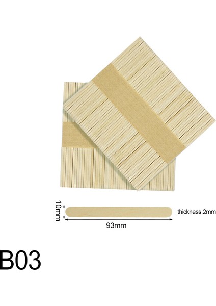 B03 Stili Doğal Ahşap Dondurma Çubukları Popsicle Çubukları Renkli Ahşap Çubuk Çocuklar Için El Yapımı El Sanatları Dıy Lolipop Kalıp Aksesuarları (Yurt Dışından)