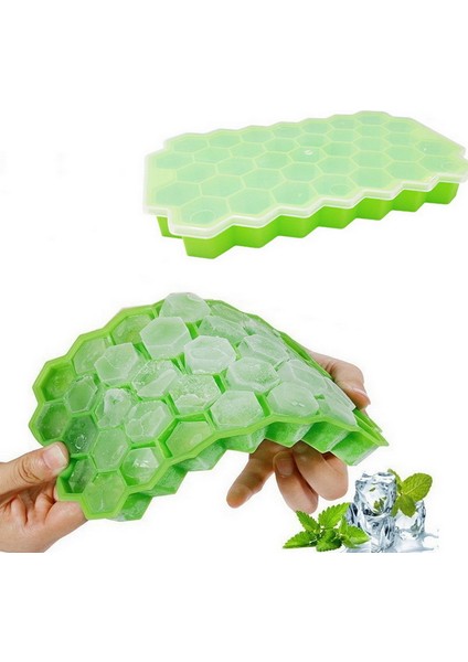 Kapak Stili ile Siyah Silikon Buz Küpü Kalıp Tepsisi Kapağı ile Balpeteği Dondurma Makineleri Soğutucular Magnum Buz Kalıbı Çikolata Kek Içecek Ev Aletleri (Yurt Dışından) fiyatları