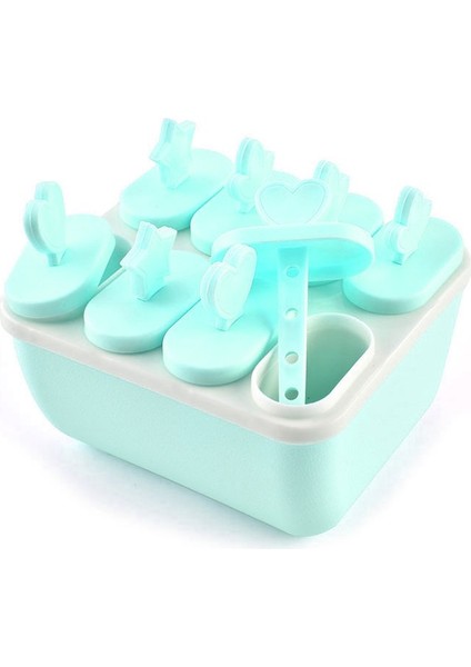 Yeşil3 Tarzı 8 Hücreli Silikon Kalıplar Dondurma Çikolata Kalıpları Buz Küpü Tepsisi Gıda Güvenliği Popsicle Yapıcı Kendi Yapımı Derin Dondurucu Dondurma Çubuğu Kalıbı (Yurt Dışından) modelleri