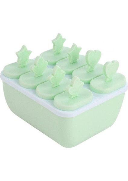B-Yeşil Stil Yazlık Silikon Mini Dondurma Topu Dondurma Çubuğu Kalıbı Ev Yapımı Bebek Maması Meyve Shake Dondurulmuş Kapısı (Yurt Dışından)