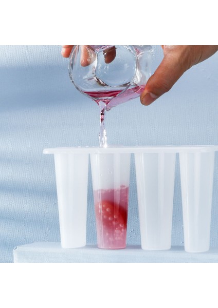 50 Tahta Çubuk Stili 4 Kavite Ev Yapımı Dondurma Kalıbı ve 50 Ahşap Çubuklu Popsicle Kalıpları (Yurt Dışından)