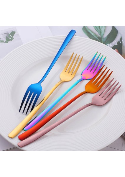 Altın Tarzı 1 Adet Yemek Takımı Batı Tarzı Paslanmaz Çelik Restoran Parti Malzemeleri Yemek Çatalı Çok (Yurt Dışından) indirimleri