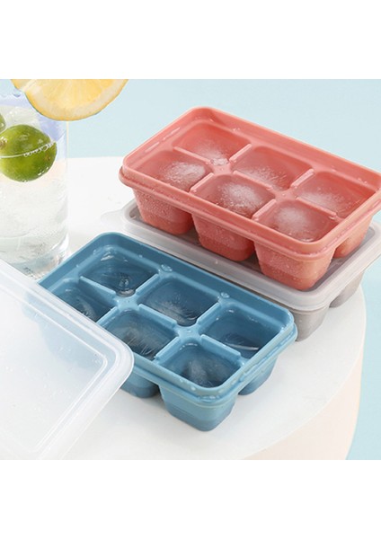 Mavi Stil 6 Büyük Buz Küpleri Silikon Blok Yapıcı Kek Puding Çikolata Kalıbı Kolay Çıkarmak Buz Tepsisi Solmaz (Yurt Dışından) fiyatları