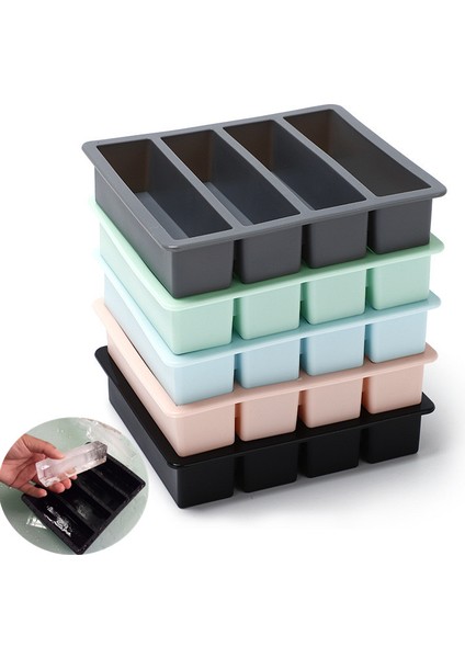 Pembe Stil Silikon Kapaklı Buz Kalıbı, Uzun Buz Makinesi ve Cömert Buz Kalıbı Tekrar Kullanılabilir, Bpa-Yok - E-Ticaret Başlığı (Yurt Dışından) fiyatları