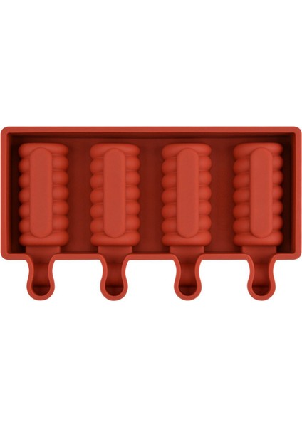 YH006605 Stili Ev Yapımı Popsicle Kalıbı Silikon Dondurma Kalıbı Buzdolabı Suyu 4 Hücre Delikli Dondurma Çubuğu Kova Yapım Kalıbı Çubuklar Mutfak Eşyası (Yurt Dışından) fırsatları