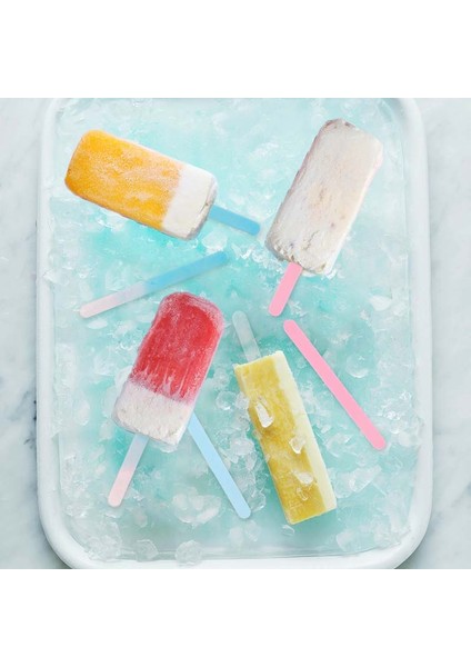 B11-10 Adet Tarzı Evde Çocuklar Için Dondurma Çubukları Yapımı Için Şeffaf Renkli Akrilik Pop Popsicle Çubukları Popsicle Kalıbı Malzemeleri Hawaii Partisi (Yurt Dışından)