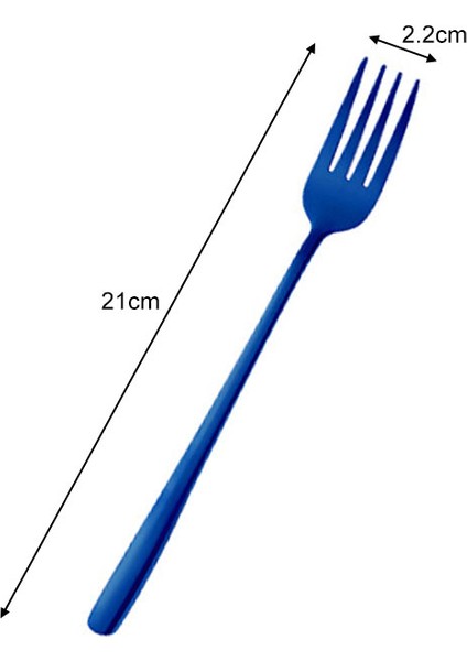 Mavi Stil 1 Adet Yemek Takımı Batı Tarzı Paslanmaz Çelik Restoran Parti Malzemeleri Yemek Çatalı Çok (Yurt Dışından)