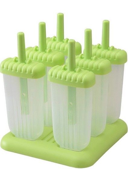 Yeşil Stil Kendin Yap Buzlu Krem Kalıpları Dikdörtgen Şekilli Buzlu Krem Çubuklu Kalıplar Mutfakta Dondurma Yapımı Için Kalıplar (Yurt Dışından)