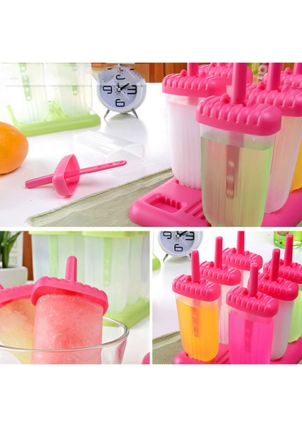 Yeşil Stil Kendin Yap Buzlu Krem Kalıpları Dikdörtgen Şekilli Buzlu Krem Çubuklu Kalıplar Mutfakta Dondurma Yapımı Için Kalıplar (Yurt Dışından) indirimleri