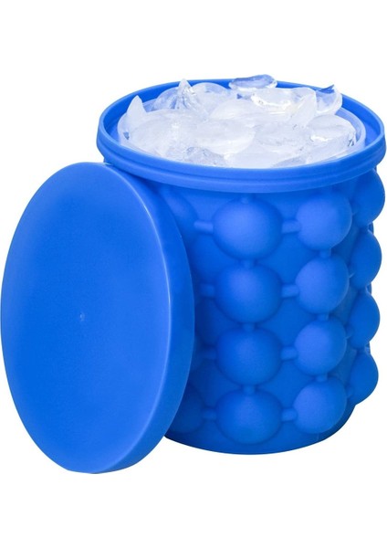 Yeşil Stil Silikon Buz Küpü Kalıbı Buz Tepsileri, Büyük Silikon Buz Kovası, Buz Küpü Makinesi, Yuvarlak, Taşınabilir Kovada Şarap Buz Soğutucusu Bira Dolabı (Yurt Dışından)