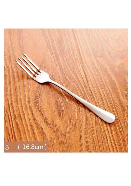 No.3 Tarzı Parti Veya Restoran Için 1 Adet Paslanmaz Çelik Meyve Çatal Seti Metal Üç Dişli Yemek Pasta Tatlı Çatal Seti (Yurt Dışından)