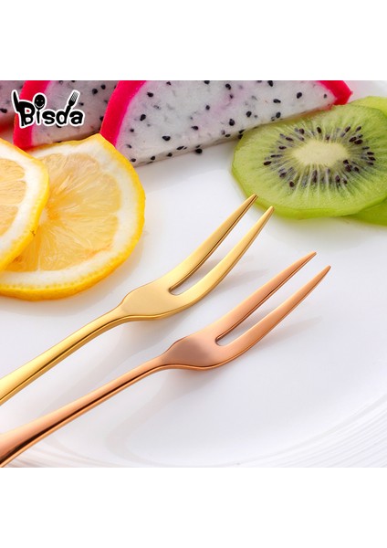 Koyu Mavi 8 Adet Tarzı 8 Parça Lüks Altın Kek Çatalları Paslanmaz Çelik Salata Çatalları Renkli Meyve Çatalı Karides Çatalı Partide Aperatif Için Kullanılmaktadır (Yurt Dışından)