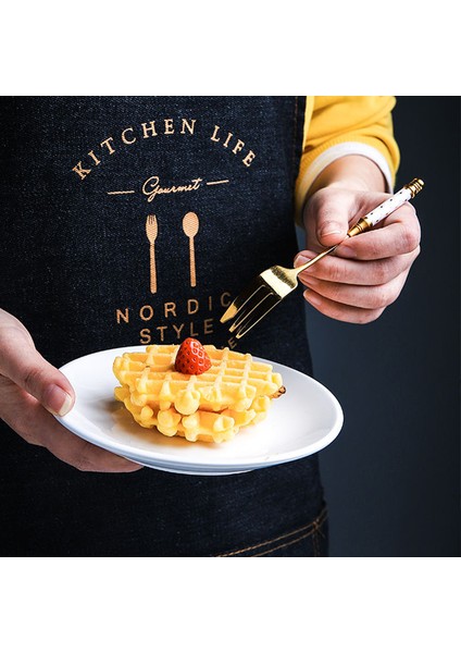 J Tarzı Vintage Çatal Paslanmaz Çelik Altın Pasta Çatalı Tatlı Meyve Çatalı Seramik Uzun Sap Parti Için Kullanılan Hamurişi Salyangoz Çatal Tabaktır (Yurt Dışından) indirimleri