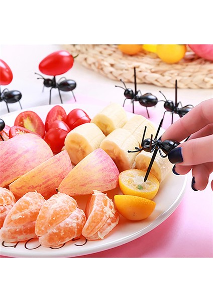 Mavi Stil Yaratıcı Parti Karıncaları Serisi Diş Çubukları Çalışkan Karıncalar Meyve Çatalı Cupcake Dekor Masa Eşyası Için (Yurt Dışından) fırsatları
