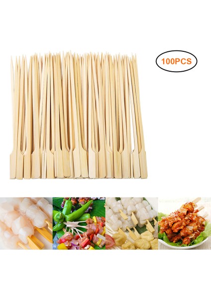 Lianghao Shopb 12CM Tarzı Tek Kullanımlık Doğal Bbq Bambu Çöp Şişleri Işlevsel Mangal Mutfak Araçları Meyve Için Kabob Teli (Yurt Dışından)