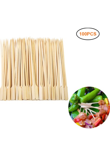 Lianghao Shopb 12CM Tarzı Tek Kullanımlık Doğal Bbq Bambu Çöp Şişleri Işlevsel Mangal Mutfak Araçları Meyve Için Kabob Teli (Yurt Dışından)