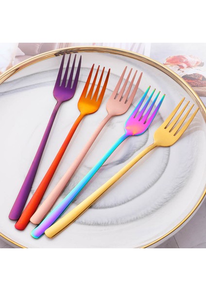 Mavi Stil 1 Adet Yemek Takımı Batı Tarzı Paslanmaz Çelik Restoran Parti Malzemeleri Yemek Çatalı Çok (Yurt Dışından) fiyatları
