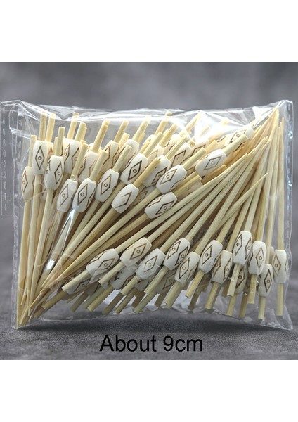 9cm Stil 1 Stil Bambu Süslemeli Kürdanlar Meyve Atıştırmalık Iskenderler Tek Kullanımlık Içecek Süsleme Parti Sofra Malzemeleri Tedarik (Yurt Dışından)