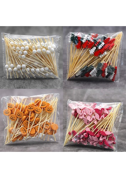 9cm Stil 1 Stil Bambu Süslemeli Kürdanlar Meyve Atıştırmalık Iskenderler Tek Kullanımlık Içecek Süsleme Parti Sofra Malzemeleri Tedarik (Yurt Dışından) fiyatları