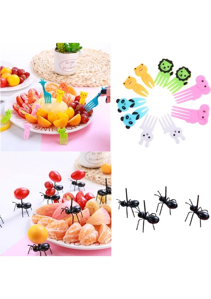 No.2 Tarzı Hayvan Meyve Çatalı Mini Karikatür Çocuk Atıştırmalık Kek Tatlı Gıda Meyve Seçici Kürdan Öğle Parti Dekor Çatal Aksesuarları (Yurt Dışından) fiyatları