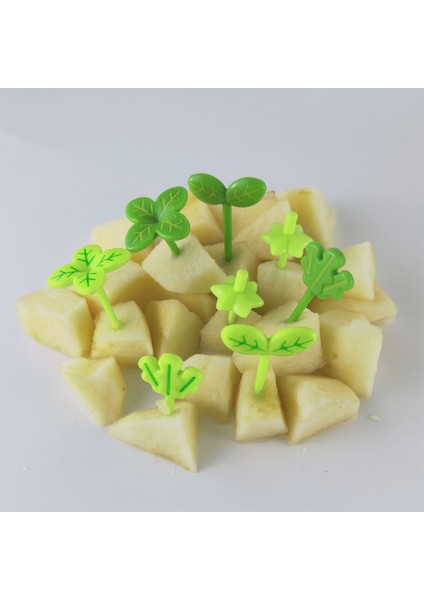 Yeşil Stil 8 Adet Meyve Çatalı Kürdan Yapraklar Plastik Dekorasyon Öğle Kutusu Bento Aksesuarları Küçük Salata Minik Çatal Mini Pasta Süsleri Çocuklar Için (Yurt Dışından) fiyatları