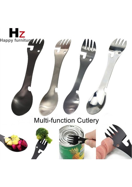 Gümüş Parlak Stil Kamp Çatal Kaşık Çok Fonksiyonlu Paslanmaz Çelik Yemek Takımı Çatal Kaşık Açık Havada Yemek Pişirme Kamp Ekipmanları Yürüyüş Pişirme (Yurt Dışından) fiyatları