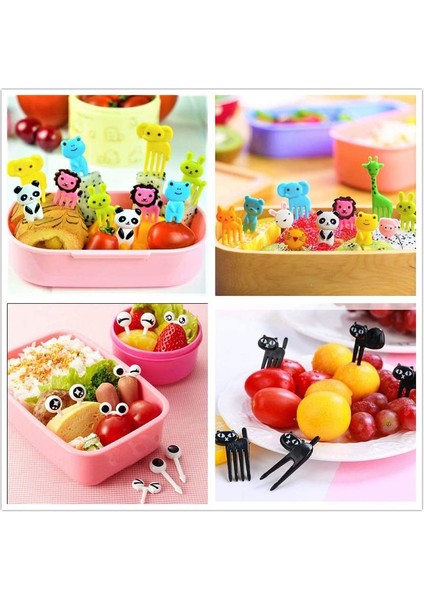 8pc-Tuzi Tarzı Çizgi Film Meyve Çatal Kürdan Sevimli Hayvan Gıda Seçimi Mini Bento Kutusu Öğle Yemeği Kutusu Süsleme Çocukların Gıda Takviye Aracı (Yurt Dışından) modelleri