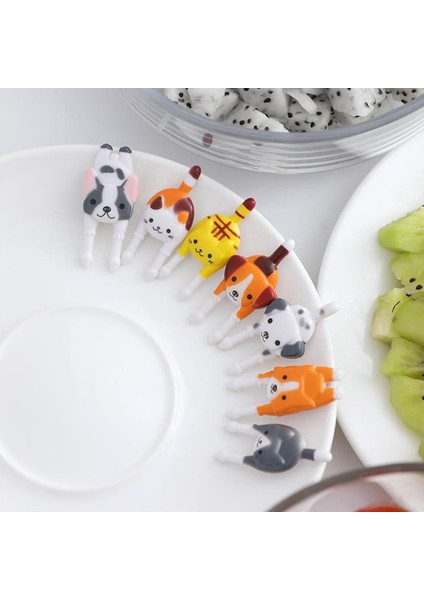 Bordo Tarzı Sevimli Hayvan Çiftliği Dinozor Meyve Çatalı Mini Karikatür Çocuk Atıştırmalık Pasta Tatlı Seçici Kürdan Öğle Yemeği Parti Dekorasyon (Yurt Dışından)