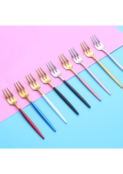 Pembe Altın 1 Adet Tarzı 1 Adet Meyve Çatalı Paslanmaz Çelik Kek Çatalı Siyah Altın Renkli Çeşitli Çay Çatalı Yemek Takımı Salyangoz Çatalı Otel Parti Restoran (Yurt Dışından) fiyatları