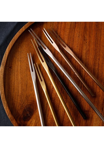 B3 Stili Paslanmaz Çelik Meyve Çatalı Japon Tarzı Ev Iki Dişli Pasta Tatlı Çatalı Minimalist Kokteyl Minderleri (Yurt Dışından) fiyatları