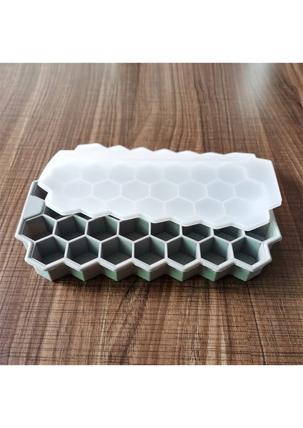 Kapak Stili ile Gri Kapaklı Buz Küpü Tepsisi Silikon Kolay Çıkarma Kendi Yap Magnum Silikon Kalıp Buz Küpü Yapıcı Kalıp Formları Buz Silikon Glacon Kalıpları Için (Yurt Dışından)