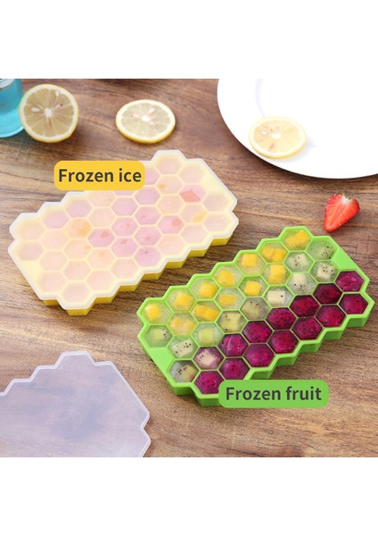 Sarı Stil Kaplamasız Silikon Petek Buz Küpü 37 Küp Buz Küpü Kalıbı Petek Yaratıcı Buz Kutusu Buz Küpü Sınır Ötesi Dıy Popsicle Kalıbı (Yurt Dışından) modelleri