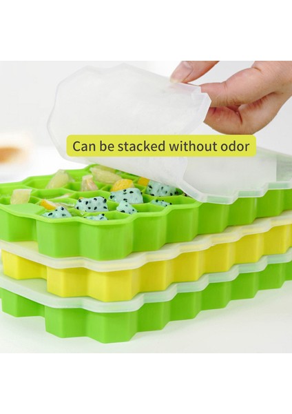 Sarı Stil Kaplamasız Silikon Petek Buz Küpü 37 Küp Buz Küpü Kalıbı Petek Yaratıcı Buz Kutusu Buz Küpü Sınır Ötesi Dıy Popsicle Kalıbı (Yurt Dışından) fırsatları