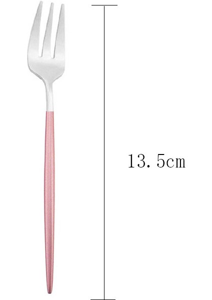 6 Adet Pembe Şerit Stili Altın Çatal Kahve Çatalı Sofra Seti Paslanmaz Çelik Küçük Meyve Çatalı Yemek Takımı Seti Altın Kek Atıştırmalık Altın Salata Çatalı Çatal Seti (Yurt Dışından)