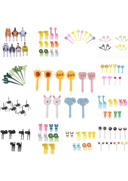 Kırmızı Stil Meyve Çatalı Karikatür Mini Hayvan Çiftliği Karikatür Yiyecek Seçimi Çocuk Atıştırmalıklar Pasta Tatlı Gıda Meyve Çatalı Parti Süslemesi (Yurt Dışından) fiyatları