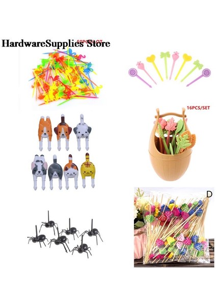 Kahve Tarzı Sevimli Mini Hayvan Karikatür Gıda Çubukları Çocuk Atıştırmalık Kek Tatlı Meyve Çatalı Öğle Aksesuarları Parti Dekorasyon (Yurt Dışından) modelleri