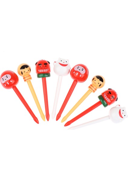 Kumral Tarzı Mini Çocuklar Hayvan Çiftliği Meyve Çatalı Karikatür Atıştırmalık Pasta Tatlı Yiyecek Meyve Kürdan Öğle Parti Süsü Rastgele Renk (Yurt Dışından) fırsatları