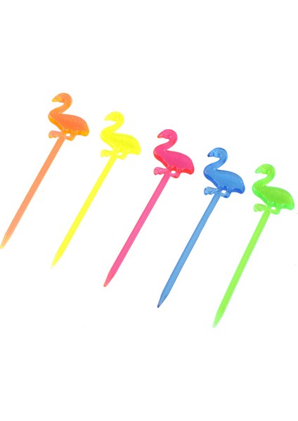 No.2 Tarzı Kek Tatlı Salata Çubuk Kokteyl Kürdan Flamingo Yiyecek Picks Büfe Cupcake Meyve Çatal Parti Malzemeleri (Yurt Dışından)